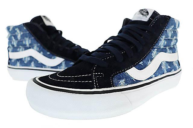 【中古】シュプリーム SUPREME ×VANS バンズ 20SS Hole Punch Denim スケートハイ ホール パンチ デニム ▲■250908