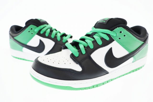 【中古】ナイキ NIKE SB DUNK LOW PRO BLACK AND CLASSIC GREEN ダンク ロー プロ BQ6817-302 26.5 ▲■250801