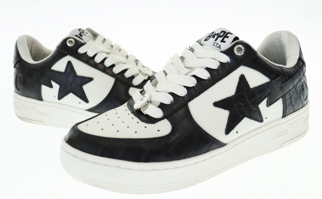 【中古】アベイシングエイプ A BATHING APE BAPE STA ベイプスタ ローカットスニーカー 26.5 ☆AA★▲250907 メンズ