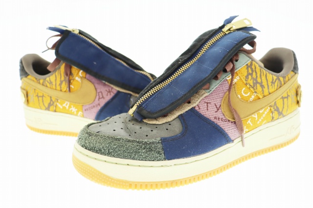 【中古】ナイキ NIKE ×Travis Scott AIR FORCE 1 LOW CACTUS JACK Multi Color CN2405-900 ☆AA★▲■250910
