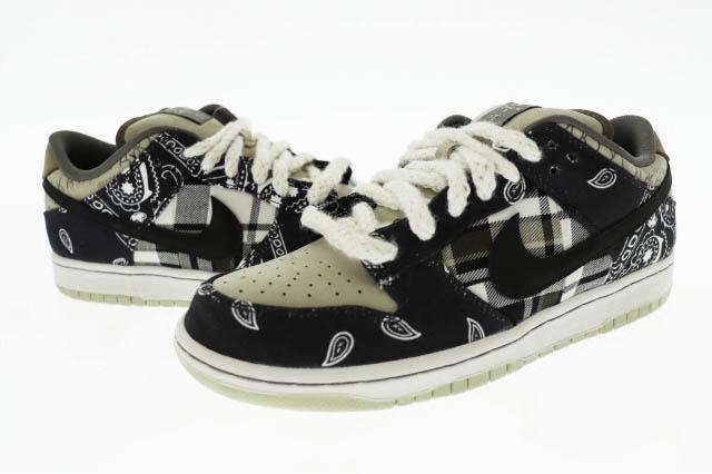 【中古】NIKE ×TRAVIS SCOTT トラヴィススコット SB DUNK LOW PRM QS SPECIAL BOX CT5053-001 ☆AA★▲■250915
