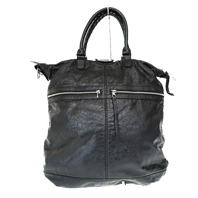 【中古】バレンシアガ BALENCIAGA クラシック スクエア レザー トート ハンド バッグ 272403黒ブラック☆AA★▲251122