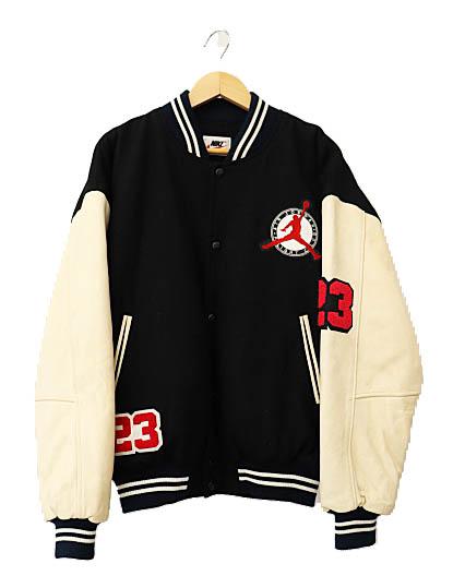 【中古】ナイキ NIKE ヴィンテージ 90s AIR JORDAN VARSITY JACKET エア ジョーダン バーシティ スタジャン M 250925