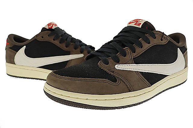 【中古】ナイキ NIKE ×TRAVIS SCOTT トラヴィス AIR JORDAN 1 LOW OG SP-T Sail Dark Mocha CQ4277-001 26.5■251014