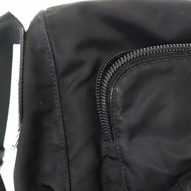 【中古】プラダ PRADA トライアングル ロゴ ナイロン メッセンジャー ショルダー バッグ BT6671 黒☆AA★●▲■260220_6