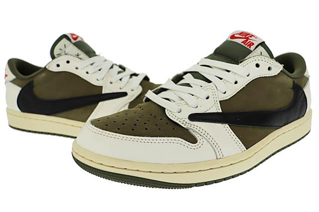【中古】ナイキ NIKE ×TRAVIS SCOTT トラヴィス AIR JORDAN 1 LOW OG SP Reverse Olive DM7866-200 ☆AA★▲■251014