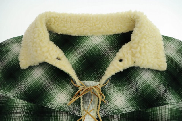 【中古】ナンバーナイン NUMBER (N)INE 09AW PULLOVER BOA CHECK SHIRT ボア チェック 長袖シャツ NNS-F904 3 250926_3