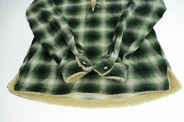 【中古】ナンバーナイン NUMBER (N)INE 09AW PULLOVER BOA CHECK SHIRT ボア チェック 長袖シャツ NNS-F904 3 250926_4