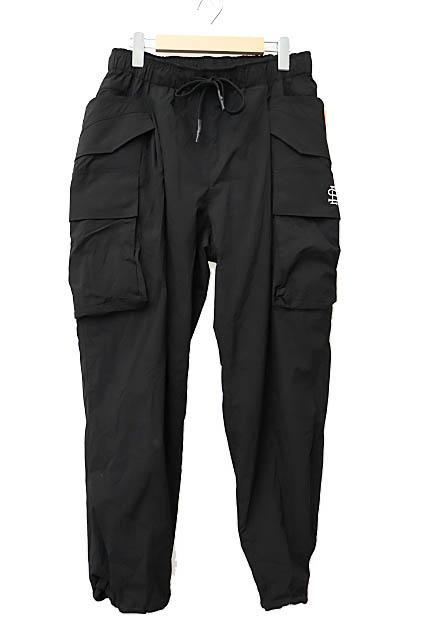 【中古】SEE SEE シーシー WIDE NYLON CARGO PANTS ワイド ナイロン カーゴ イージー パンツ M 黒ブラック 250921