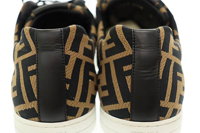 中古】フェンディ FENDI ズッカ柄 FF ロゴ キャンバス レザー