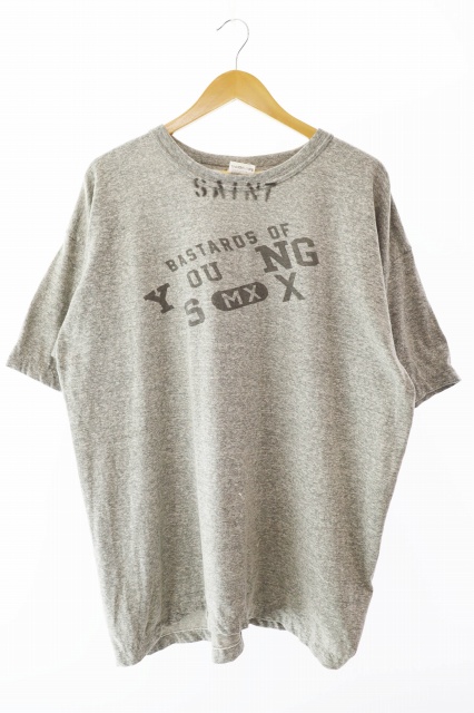 【中古】セントマイケル SAINTMICHAEL × BerBerJin ベルベルジン 25SS BJ_SS YOUNG TEE ロゴ 半袖Tシャツ L グレー