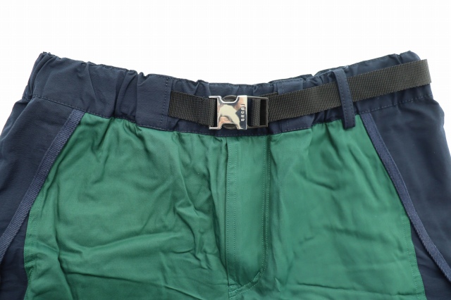 【中古】サカイ sacai ベルテッド ショーツ 22-02793M 2 緑 紺 グリーン ネイビー 260219 メンズ_2