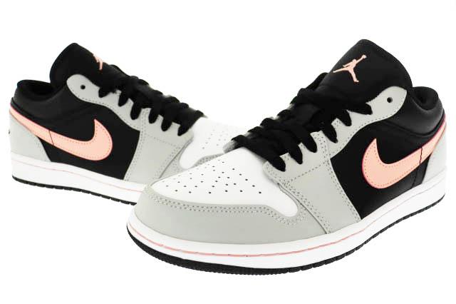 【中古】ナイキ NIKE AIR JORDAN 1 LOW エア ジョーダン 1 ロー ブラック コーラル グレー 553558-062 26▲■251026