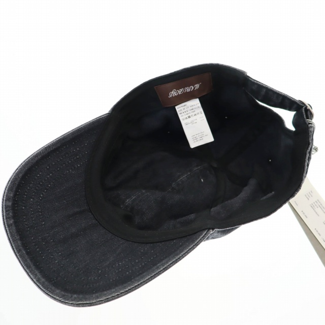 中古】MASU エムエーエスユー 25AW MB EMBROIDERY CAP BLACK ロゴ刺繍