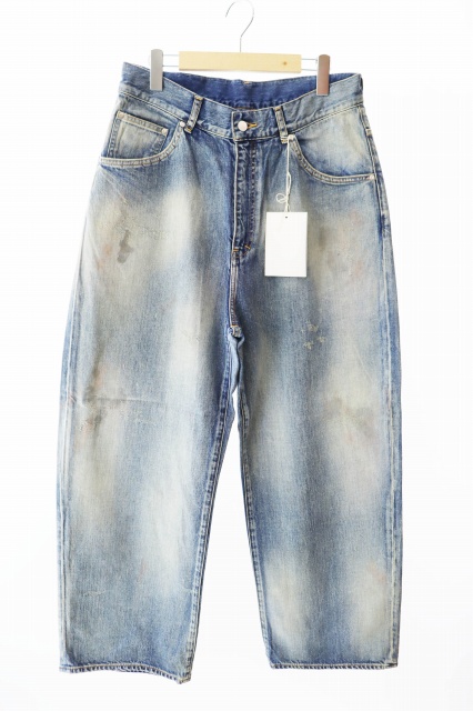 【中古】ANCELLM アンセルム INDIGO ダメージ加工 テーパード デニム パンツ ANC-PT93-A AGING01 2 インディゴ ■