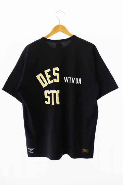 【中古】ダブルタップス WTAPS x Ron Herman ロンハーマン 19SS ロゴ プリント リッパー 半袖Tシャツ Ｍ 黒 ブラック 中古】ダブルタップス WTAPS x Ron Herman ロンハーマン 19SS ロゴ
