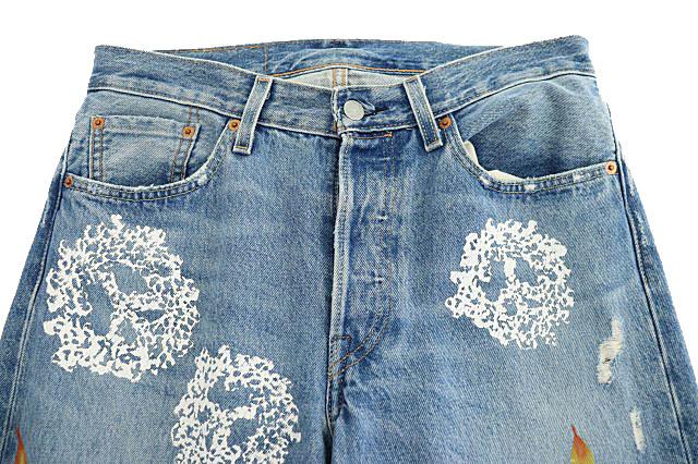 【中古】DENIM TEARS デニムティアーズ ×ヴァージルアブロー MESSAGE EMBORIDERES JEANS メッセージ デニム 251017_2