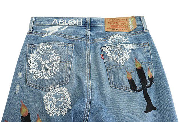 【中古】DENIM TEARS デニムティアーズ ×ヴァージルアブロー MESSAGE EMBORIDERES JEANS メッセージ デニム 251017_4