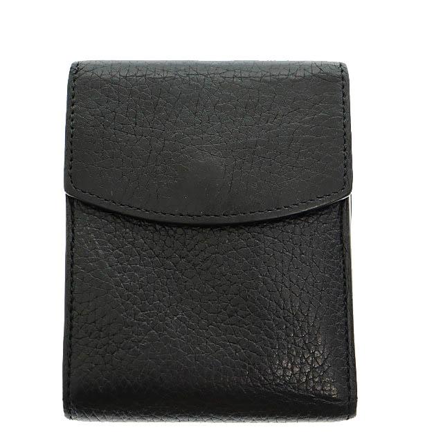 【中古】メゾンマルジェラ Maison Margiela Bi-Fold Card Coin Wallet カード  ウォレット 財布 黒▲■251103