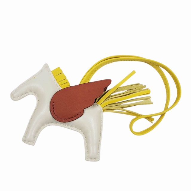 【中古】エルメス HERMES 2023 B刻印 ロデオ ペガサス PM クレ ライム アニョーミロ バッグ チャーム▲■