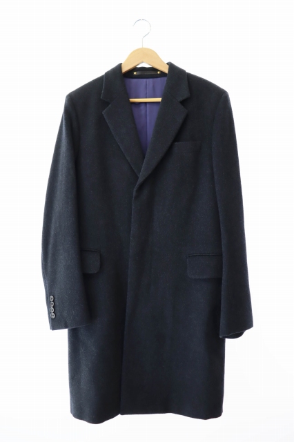 【中古】ポールスミス PAUL SMITH カシミヤ チェスターコート PF-IS-80322 M 紺 ネイビー  ● 251105