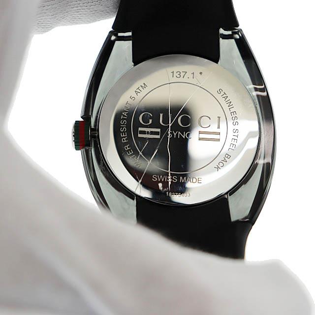 中古】グッチ GUCCI SYNC シンク クォーツ ウォッチ 腕時計 YA137107A