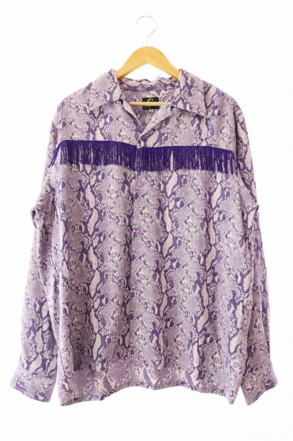 【中古】ニードルス ニードルズ Needles 24SS フリンジ パイソン ウエスタン 長袖シャツ OT194 M 紫 パープル 251021