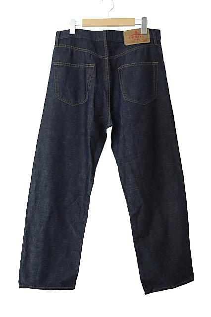 【中古】プラダ PRADA 24SS トライアングル 三角ロゴ プレート 5ポケット デニム パンツ ジーンズ GEP374 31 251120_1