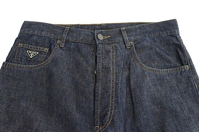 中古】プラダ PRADA 24SS トライアングル 三角ロゴ プレート 5ポケット
