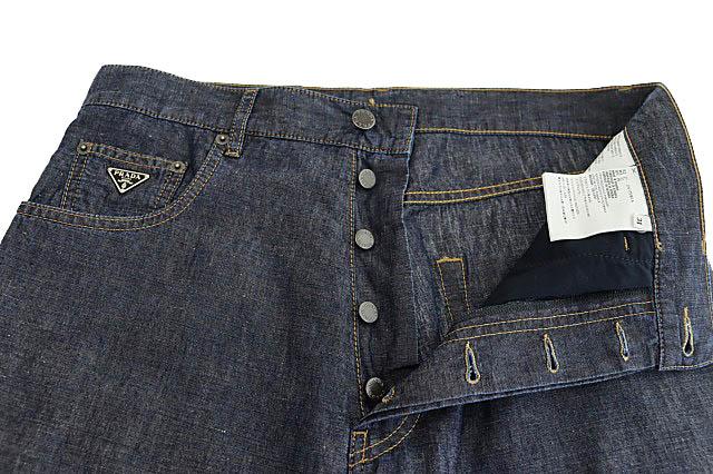【中古】プラダ PRADA 24SS トライアングル 三角ロゴ プレート 5ポケット デニム パンツ ジーンズ GEP374 31 251120_3