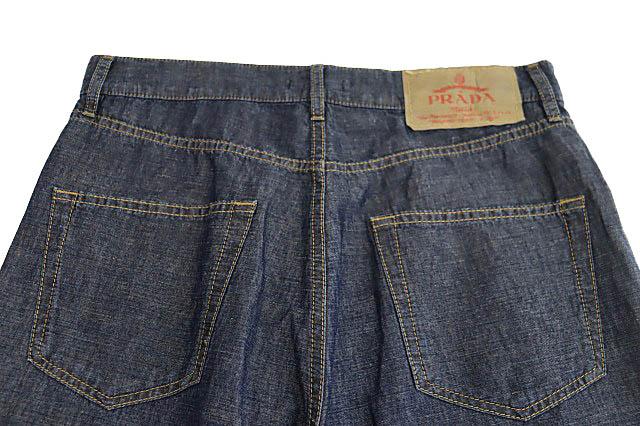 【中古】プラダ PRADA 24SS トライアングル 三角ロゴ プレート 5ポケット デニム パンツ ジーンズ GEP374 31 251120_4