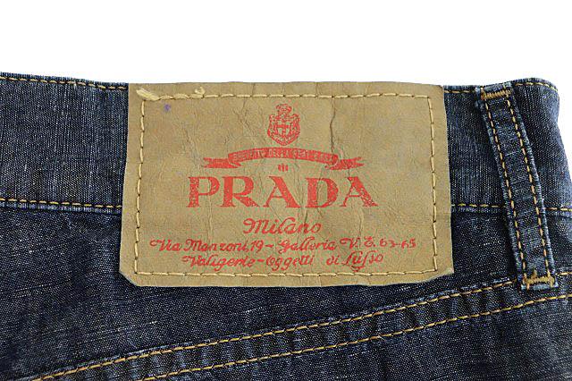 【中古】プラダ PRADA 24SS トライアングル 三角ロゴ プレート 5ポケット デニム パンツ ジーンズ GEP374 31 251120_7