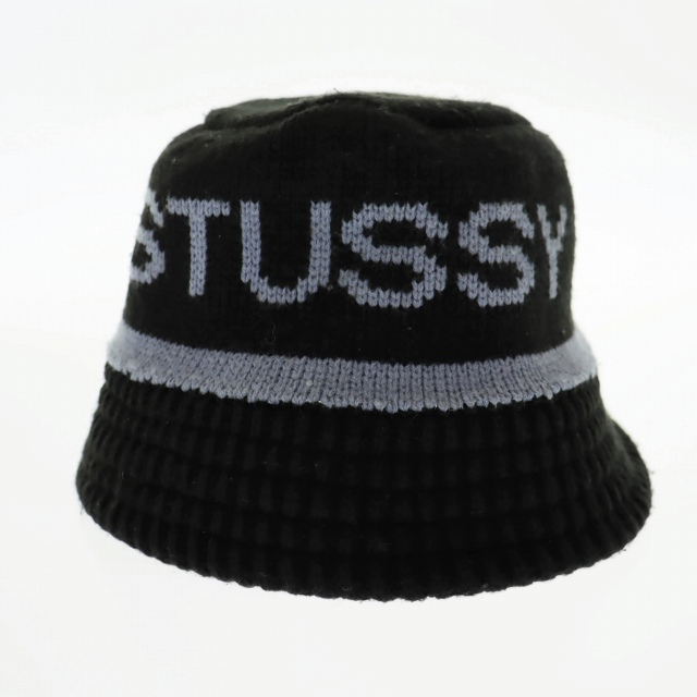【中古】ステューシー STUSSY 22SS Jacquard Knit Bucket Hat ロゴ ニット バケットハット 帽子 1321095 ▲ 251027