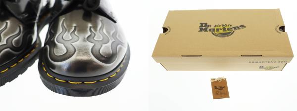 中古】ドクターマーチン DR.MARTENS 1461 INFERNO SILVER ラブオフ加工