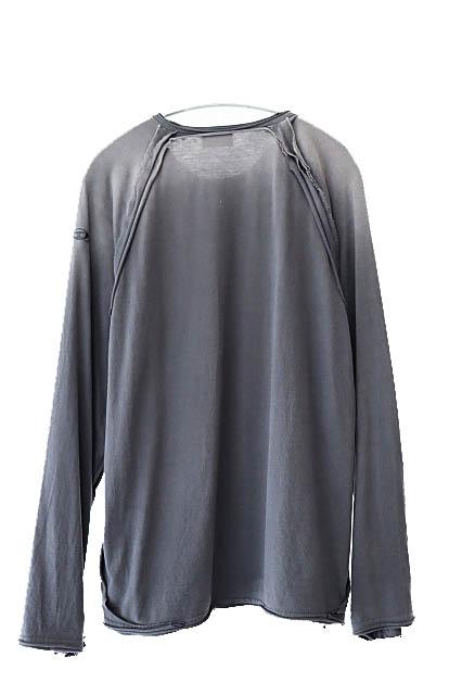 【中古】ディーゼル DIESEL T-RAWGY Tラウジー ガーメントダイ ダブルレイヤー 長袖Tシャツ A19546 S グレー 251031_1