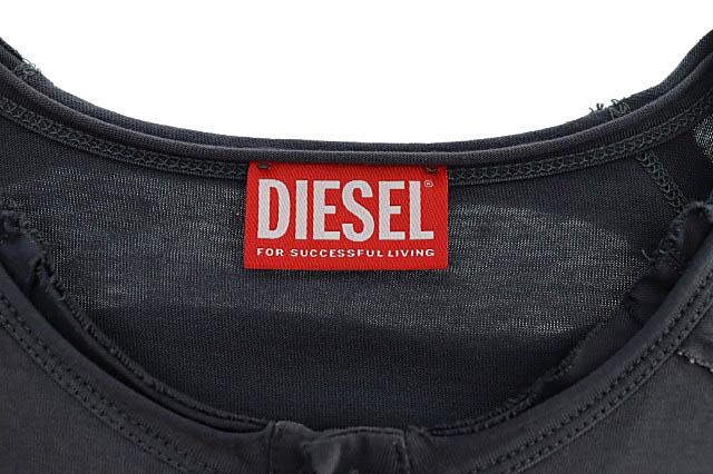 【中古】ディーゼル DIESEL T-RAWGY Tラウジー ガーメントダイ ダブルレイヤー 長袖Tシャツ A19546 S グレー 251031_5