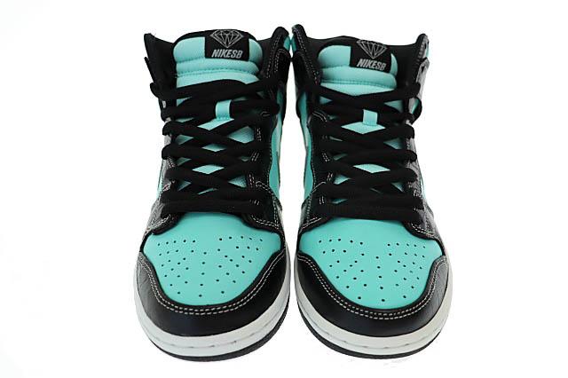 【中古】NIKE SB ×DIAMOND SUPPLY DUNK HIGH PRM Tiffany 2014 ダンク ハイ ティファニー 653599-400 27.5■251113_1