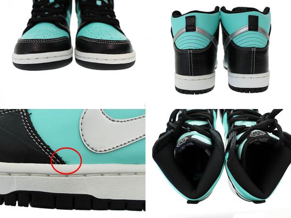 【中古】NIKE SB ×DIAMOND SUPPLY DUNK HIGH PRM Tiffany 2014 ダンク ハイ ティファニー 653599-400 27.5■251113_7