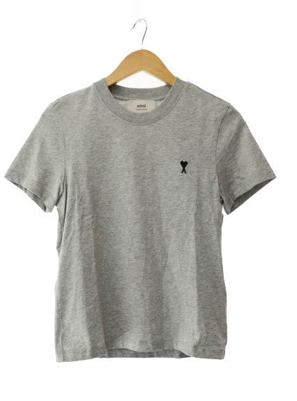 【中古】アミ アレクサンドル マテュッシ ami alexandre mattiussi ロゴ刺繍 半袖 Ｔシャツ S グレー ☆AA★●251122