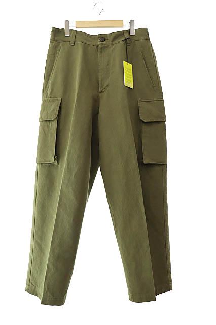 【中古】awasa アワサ 25AW cotton washi cargo pants コットン 和紙 カーゴ パンツ aws4-pt001 3 カーキ ●■251106