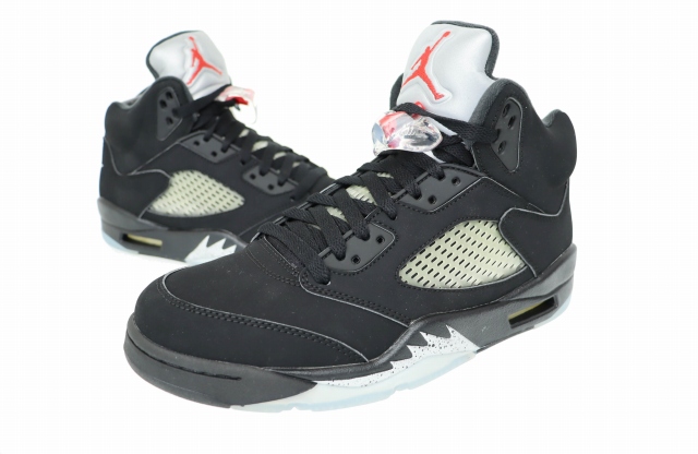 【中古】ナイキ NIKE AIR JORDAN 5 RETRO OG Black/Fire Red 2016 エアジョーダン 5 845035-003 26.5 ▲■ 260121