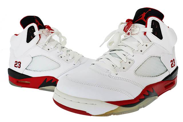 【中古】ナイキ NIKE AIR JORDAN 5 RETRO FIRE RED BLACK TONGUE 2013 エア ジョーダン 5 136027-120 27.5▲■251110