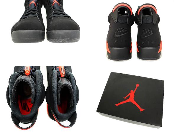 【中古】ナイキ NIKE AIR JORDAN 6 RETRO OG Black Infrared エア ジョーダン 6 384664-060 28 黒▲■251115
