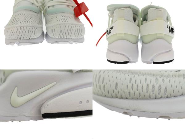 【中古】ナイキ NIKE ×OFF-WHITE オフホワイト THE 10 AIR PRESTO White Black Cone AA3830-100 27☆AA★▲■251215_7