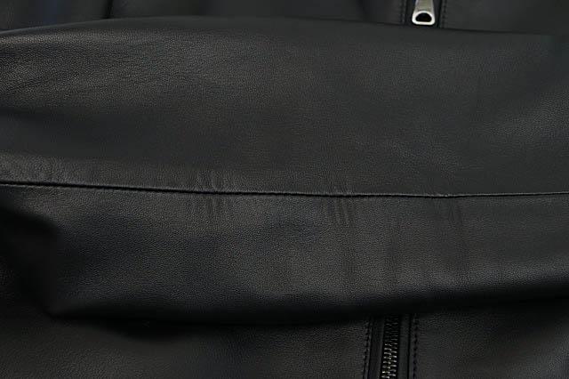 【中古】EMMETI エンメティ オンリー アーク別注 JURI ユリ 0.5mm ラム レザー ライダース ジャケット 50 黒 251118