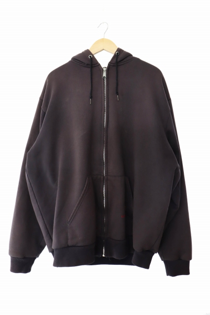 【中古】カーハート carhartt 80s〜90s Zip Up Hoodie 刺繍ロゴ ジップアップ フーディー パーカー 黒 ブラック 251124