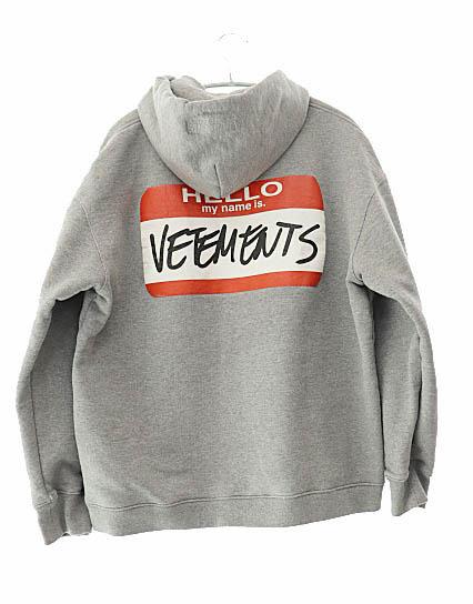 【中古】ヴェトモン ベトモン VETEMENTS MY NAME IS VETEMENTS ZIP UP HOODIE ジップ フーディー パーカー XS 251211_1