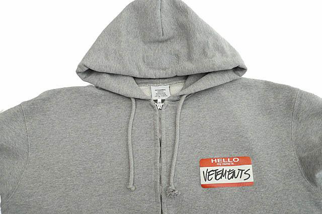 【中古】ヴェトモン ベトモン VETEMENTS MY NAME IS VETEMENTS ZIP UP HOODIE ジップ フーディー パーカー XS 251211_2