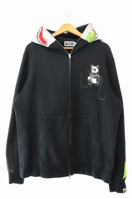 【中古】アベイシングエイプ A BATHING APE PANDA FULL ZIP HOODIE パンダ フル ジップ フーディー パーカー 251123