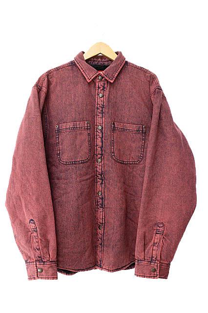【中古】シュプリーム SUPREME 24AW Faux Shearling Lined Work Shirt フォー シアリング ラインド シャツ M赤 251218